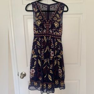 Anthropologie Embroidered Dress